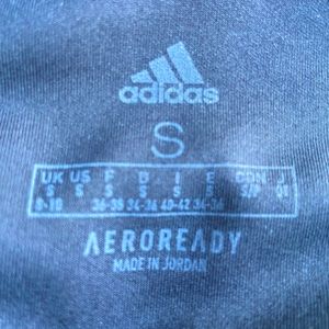 Black Adidas leggings white stripes on both sides